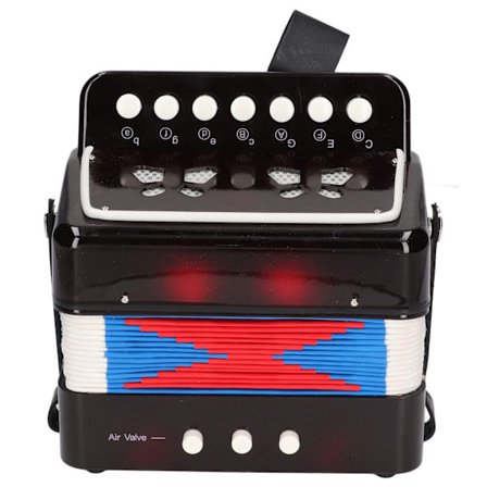 10 Tangenters Barnetrekkspill Musikkinstrument Pedagogisk Leke Solo Ensemble Bursdagsgave Svart