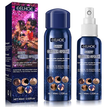 Skinnende Glitter Spray Langvarig Sølv Glitter Hår Glitter Funklende Spray Til Krop
