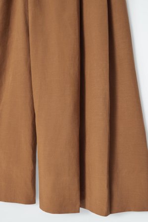 COS Women's Pleated Linen-Blend Culottes in Brown