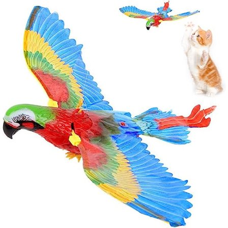 Flyvende fuglekattelegetøj, simuleringsfugl interaktivt kattelegetøj til indendørs katte
