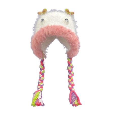 Pels hue til studerende Voksen Vindtæt Vinterhue Tyk Plys Tegneserie Design Hue Hold Varm Ski Cykling Ha[D]