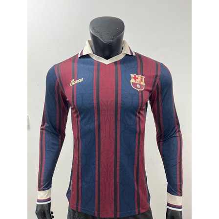 25-26 FC Barcelona 125 års jubilæum Langærmet Spiller Fodbold T-shirt S-3XL