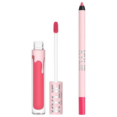 Kylie Cosmetics Velvet Liquid Lipstick & Lip Liner 203 Party Girl, Makeup, Læber, Lipliner