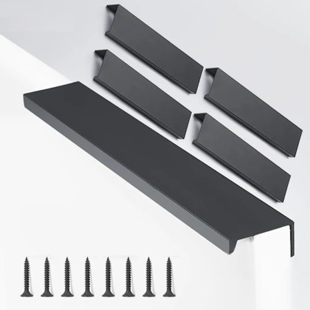 4 stk møbelhåndtak skjult dørhåndtak skaphåndtak aluminium skuffhåndtak håndtak usynlige kjøkkenhåndtak, 20 cm