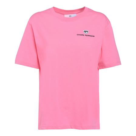 Chiara Ferragni Collection, T-shirt Logo Classic Różowy, Kobieta, Rozmiar: XS