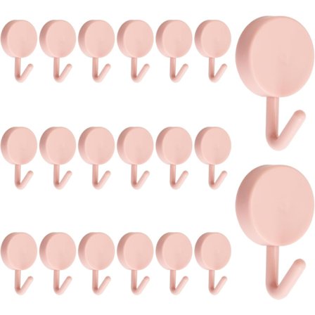20 svartvita självhäftande plastkrokar, avtagbara väggkrokar, lämpliga för badrum, kök, kontor, garderober, glas etc.