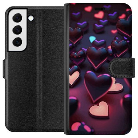 Yhteensopiva Lompakkokotelo Samsung Samsung Galaxy S22+ 5G KeskiyönSydämet