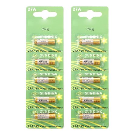 Opgraderede 27A 12V Alkaline Batterier Alsidig Strømløsning til Fjernbetjening Legetøj Trådløse Dørklokker Tyverisikring