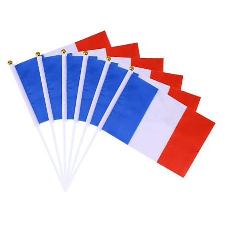 10 kpl pöytälippua kepissä kädessä pidettävä Ranska F