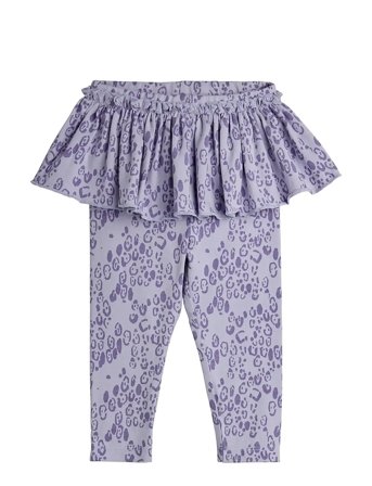 Mini Rodini Mini Leopard Aop Skirt Baby Leggings - Purple - 68/74