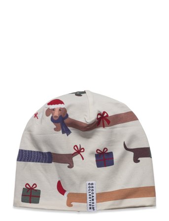 Geggamoja | Bamboo Beanie Fleece Santa Dogs | 2-4Y