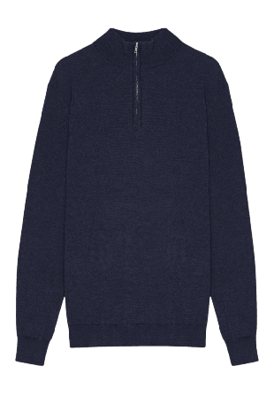 NN07 Sergio Zip Mock 6605 Tröjor Herr Blå XL