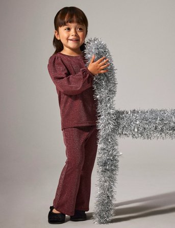 name it Nmfroisin Bootcut Pant - Burgundy - 98