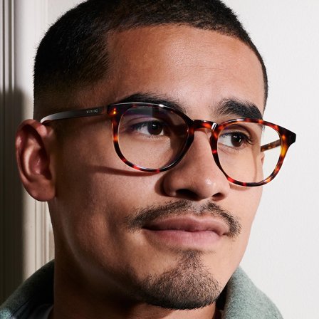 Warrick Thea Tortoise Shell & Blue-Light Blocking Polarised Glasses for Men - Blue light glasses