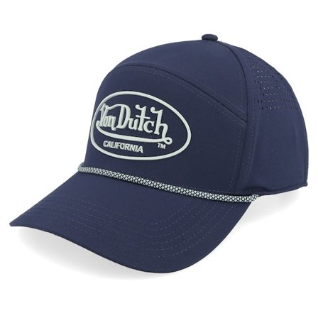 Von Dutch - Blå adjustable Keps - Oval Patch Baseball Cap Navy Adjustable @ Hatstore