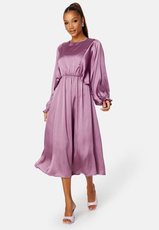 Bubbleroom Occasion Khrista Satin Dress Dark purple Klær