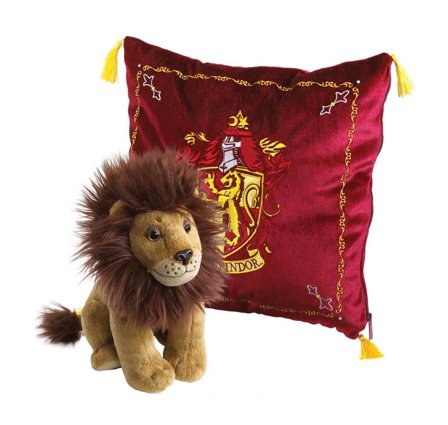 Harry Potter House Mascot Cushion with Plush Figure - Gryffindor