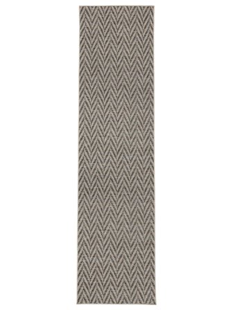 Washable Indoor/Outdoor Rug Amalfi Dark Grey/Beige Runner Small Oeko-Tex