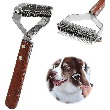 Coat King Rake 14-bladet Rake for Kjæledyr Underull, Profesjonell Kjæledyr-Avmattingskam