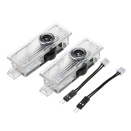 2PCS Emblem LOGO Projector Car Door Welcome Light For Benz Audi
