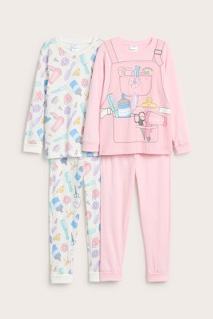 Kappahl | Pyjamas frisör 2-pack | Rosa