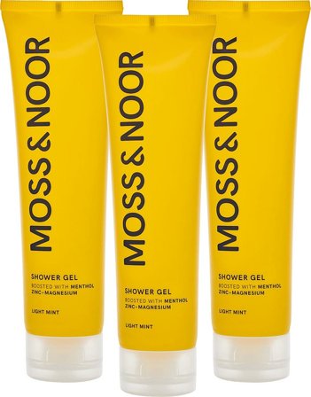 Moss & Noor After Workout Shower Gel Light Mint 3 pack, Skincare, Skincare, Sampak