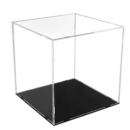 Transparent fodboldboks akryl basketball stand statue display kabinet (20X20cm, multi-farvet)
