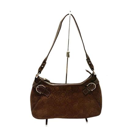 Salvatore Ferragamo Pre-owned, pre-owned bag Gancini Bruin, Dames, Maat:ONE Size
