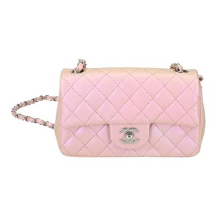 Chanel Vintage, Pre-owned Leather crossbody-bags Roze, Dames, Maat:ONE Size