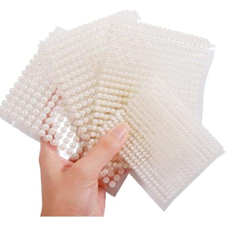 900 kpl Beige Puolipy re t Tekohelmi Tarrat Itseliimautuvat Helmi Tarrat Litte Takaosa Helmi Liimaa Valkoinen Helmi Koristeet (4MM) Juhla