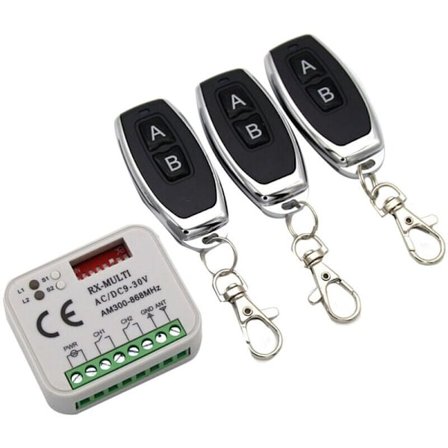 Garageport fjernbetjening modtager 433 868MHz RX MULTI 300-900MHZ AC/DC 9-30V modtager med fjernbetjening,