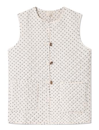 Lulu Vest Vests Quilted Vests Cream STUDIO FEDER