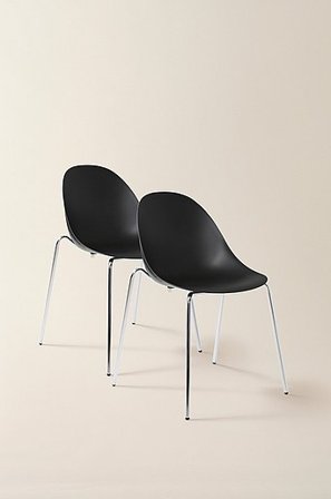 Jotex - Krzesła 2 Sztuki Czarny/chrom - LUNNARP - Kup Krzesła do jadalni i do kuchni firmy Jotex