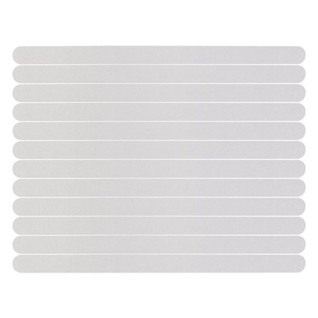 Halkskydd för dusch och bad, set med 12 duschlister, transparent badkarsfoder, självhäftande, 2*20cm