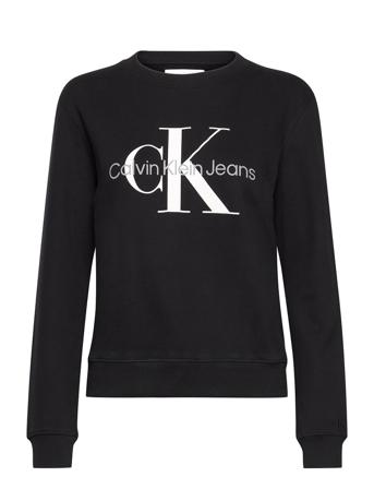 Core Monologo Sweatshirt Sweatshirt Trøje Sort Calvin Klein Jeans