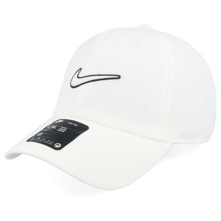 Nike - Vit unconstructed Keps - Nk Club Cb Swoosh L White/White Dad Cap @ Hatstore