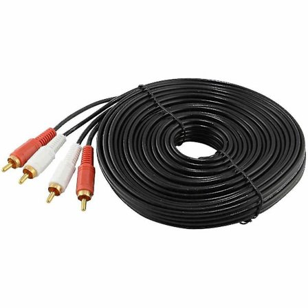 10 meter RCA stereo audiokabel 2 RCA han til 2 RCA han kabel