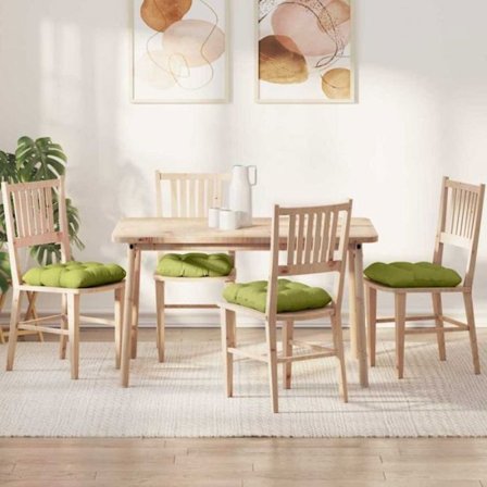 Coussin Vidaxl Sittkuddar 4 st Ljusgrön 45 x 45 x 12 cm tyg