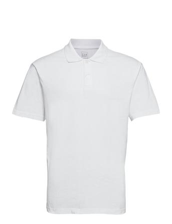 100% Organic Cotton Polo Shirt Polos Short-sleeved Hvit GAP