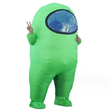 Oppblåsbar Among Us Kostyme Toikido Yume Cosplay Halloween Bokuke Blås Opp ..+ Green{Fyn10}