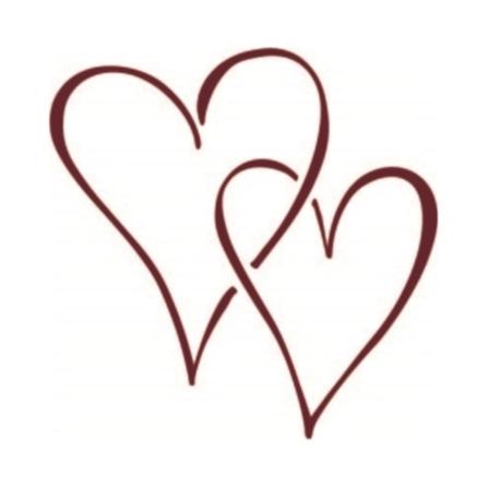 Dekorationshjärta Vinrött 30x30 cm Hjärta Väggdekor