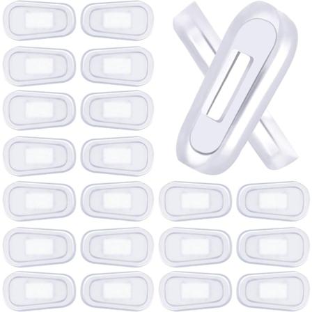 10 par silikon neseputetrekk gjennomsiktige silikonbriller