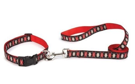 East Side Collection - Academy Argyle Koppel - SVART - Hundkoppel- För stora hundar