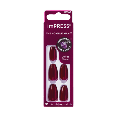 Kiss imPRESS Color MC- Winery in NYC Lösnaglar & dekoration Unisex Svart 30 PCS
