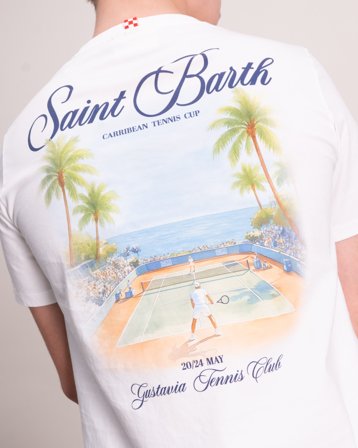 MC2 Saint Barth BOY COTTON T-SHIRT Vit T-shirts Kille - Kids Brand Store