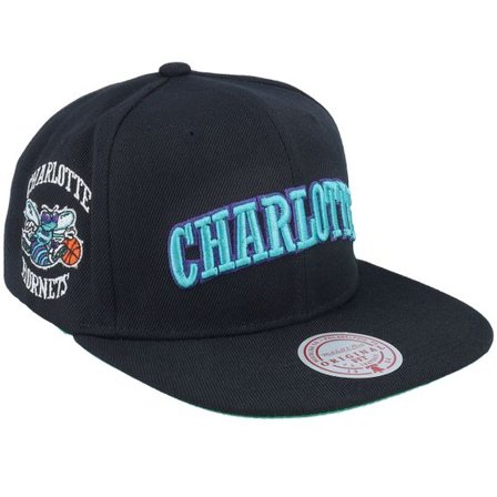 Mitchell & Ness - NBA Svart snapback Keps - Charlotte Hornets Triple Play Black Snapback @ Hatstore