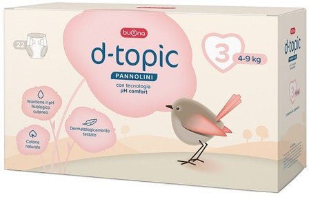 D-topic Pannolini Taglia 3 22 Pezzi