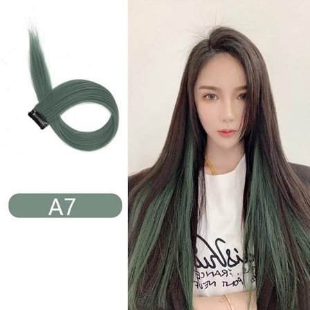 60 cm hårforlengelsesklemme i hårstykke Langt rett hengende øre