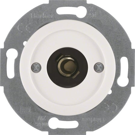 Hager 5104 Tryckknappsinsats för signallampa, belyst, 1-pol Vit, Strömbrytare & vägguttag