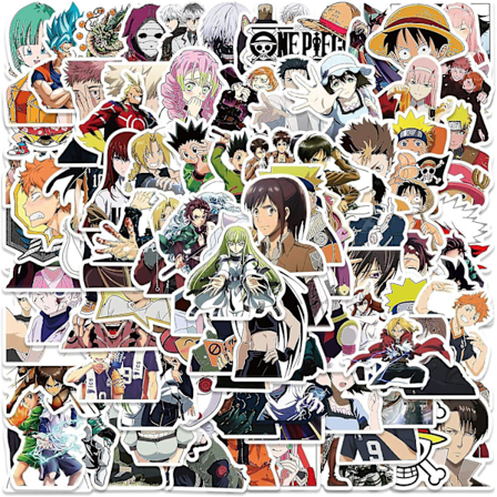 100 stk Anime Blandede Klistremerker, maylai Klassisk Tema Klistremerke, Vanntette Vinyl Klistremerker For Hydroflask Bærbar PC Bil Skateboard 
